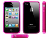 Protector Ultra Clear Bumper para iPhone 4S - Rosa