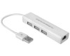 Adaptador USB LAN + USB HUB (3 Puertos USB)