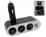 Cargador de Coche 4 en 1 USB Triple Socket