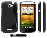 Funda de Silicona S-Line para HTC One X - Negro