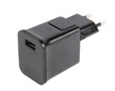 Adaptador de Corriente a USB 2A - Negro