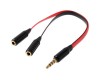 Cable Noodle con Entrada y Doble Salida Jack 3.5