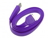 Cable Noodle Usb a 30 Pin iPhone/iPad/iPod 1m - Morado