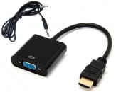 Cable Adaptador Hdmi a VGA con Salida Audio