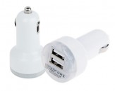 Cargador de Coche Usb Dual 2.1/1A - Blanco