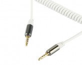 Cable Audio Jack 3.5mm Macho-Macho Extensible - Blanco