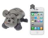 Protector Anti-Polvo Jack 3.5 mm - Oso Gris