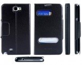 Funda Eternity Serie Flip para Samsung Galaxy Note 2 - Negro
