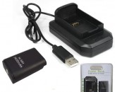 Cargador y Batería 3600mAh Xbox 360 Compatible - Negro