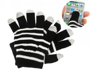 Guantes Táctiles con Rayas Blancas