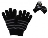 Guantes Táctiles con Rayas Grises