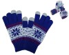 Guantes Táctiles Copo de Nieve - Azul