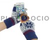Guantes Táctiles Copo de Nieve - Azul
