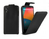 Funda Piel Flip Nexus 5 - Negro