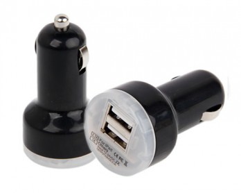 Cargador de Coche Usb Dual 2.1/1A - Negro