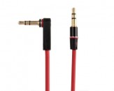 Cable Audio Jack 3.5 Macho-Macho 90º - Rojo