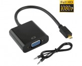 Cable Adaptador Micro Hdmi a VGA con Salida Audio