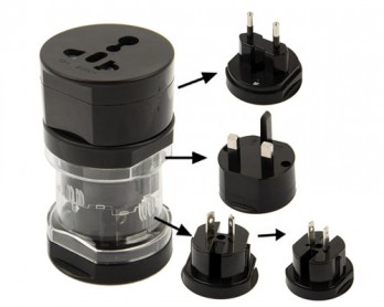 Adaptador de Corriente Universal Viaje - Negro